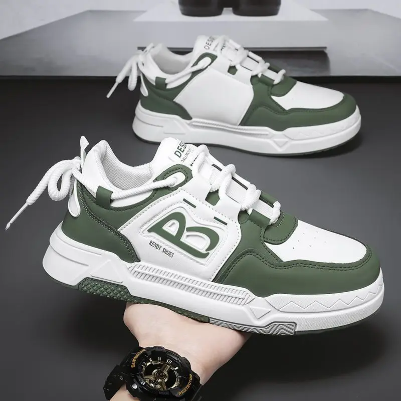 

Mens Casual Sneakers New Fashion Lace-up White Shoes Student Comfort Sports Walking Vulcanized Shoes Zapatillas De Hombre