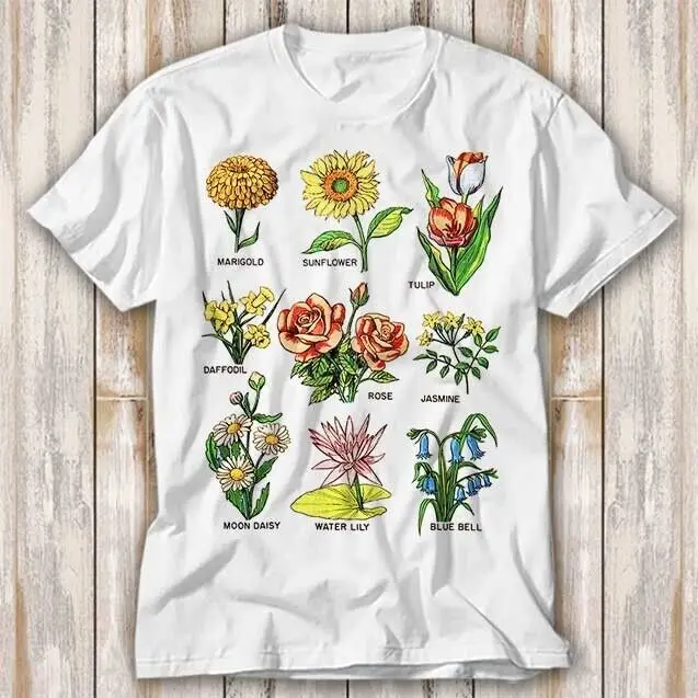 Flowers Sunflower Rose Tulip T Shirt Adult Top 3914