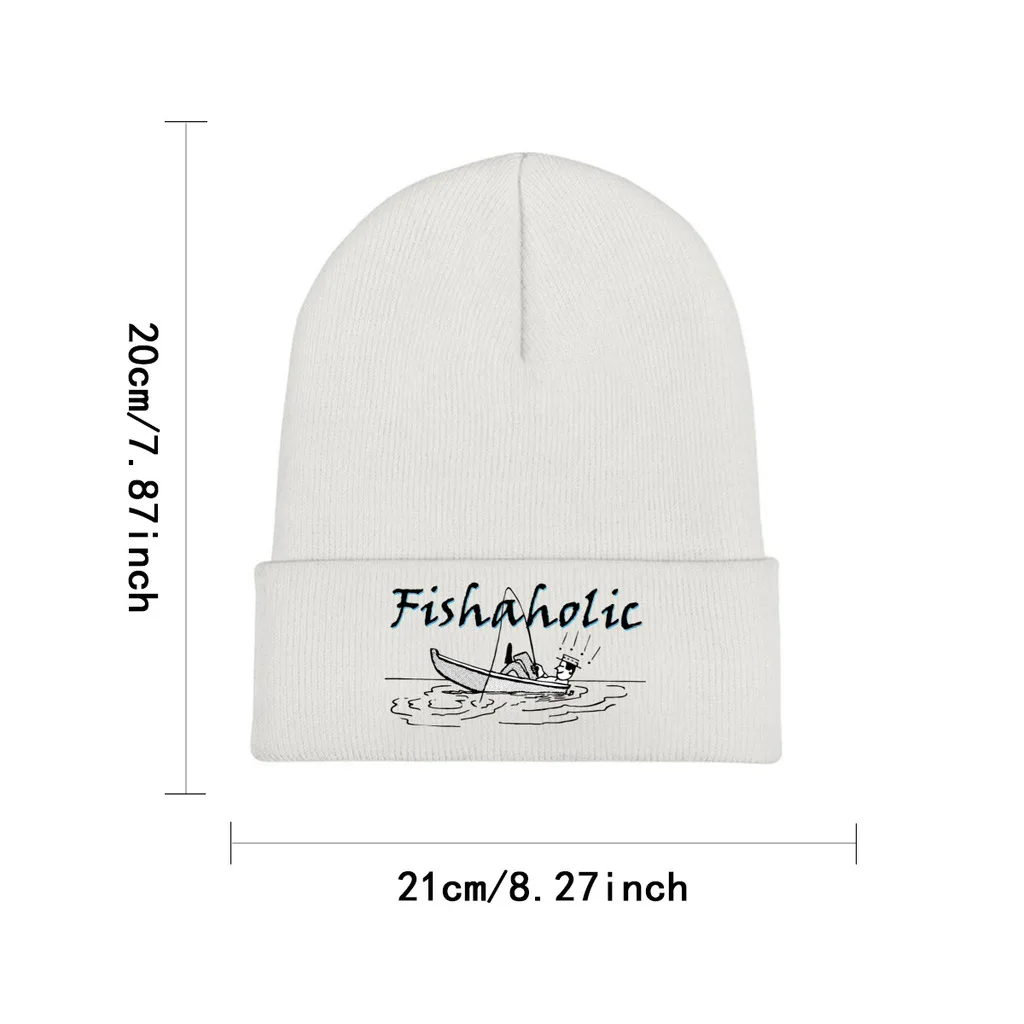 Carp Fishing Fisher Skullies Beanies Caps Fishaholic Knitted Winter Warm Bonnet Hats Unisex Ski Cap