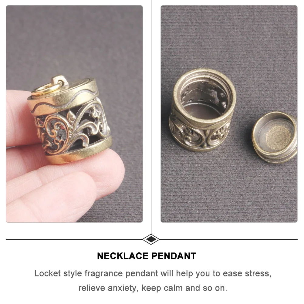 

2Pcs Hollow Copper Aroma Beads Sachet Carved Pendant Portable DIY Diffuser Charm Key Hanging Accessory Scent Sachets