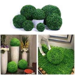 Green Grass Ball Artificial Plant Milan Grass Ball Plastic Boxwood Ball Eucalyptus Balls Wedding Party Outdoor Decoration Bonsai