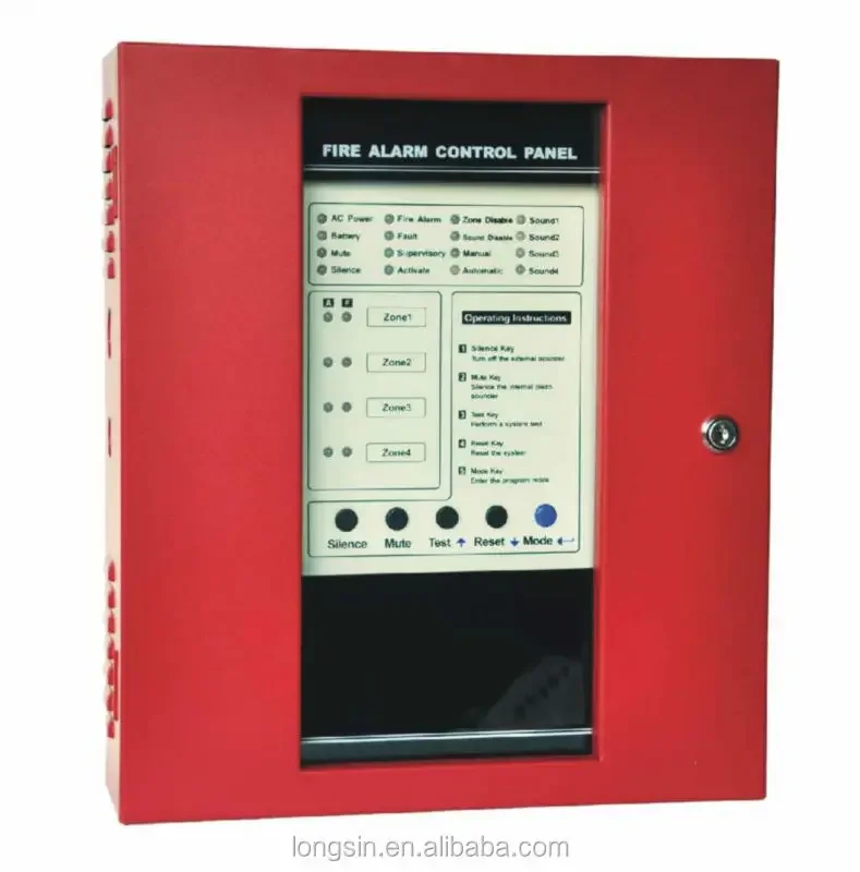 4 Zone Wired Conventional Fire Alarm Control Panel CK1004 Initiating Device Circuits (idcs) Longsin CN;GUA