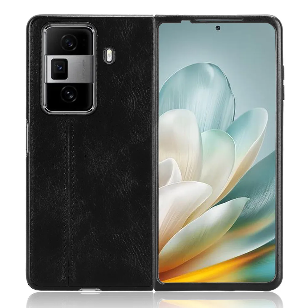 لهواوي الشرف ماجيك VS3 الفاخرة جلد العجل بولي Leather خطوط جلدية الصلب الغطاء الخلفي القضية لهواوي الشرف MagicVS3 VS 3 جراب هاتف