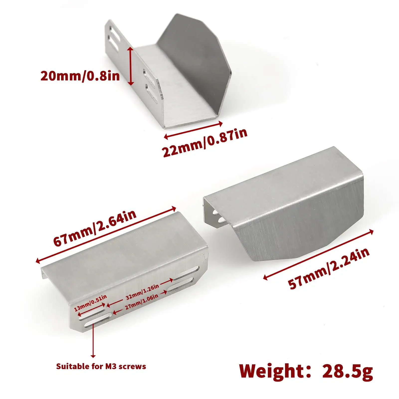 Schokdemper beschermhoes Shock Tower Armor voor 1/8 1/10 RC auto