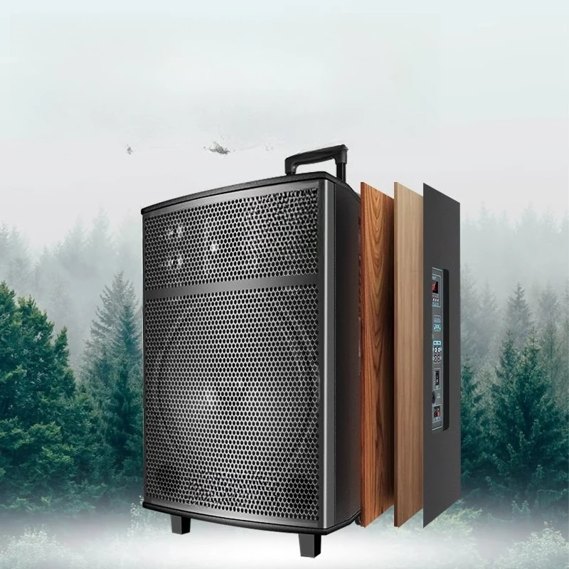 صوت رقص مربع، مكبر صوت متنقل للأداء الخارجي للكاريوكي المنزلي، مع ميكروفون لاسلكي