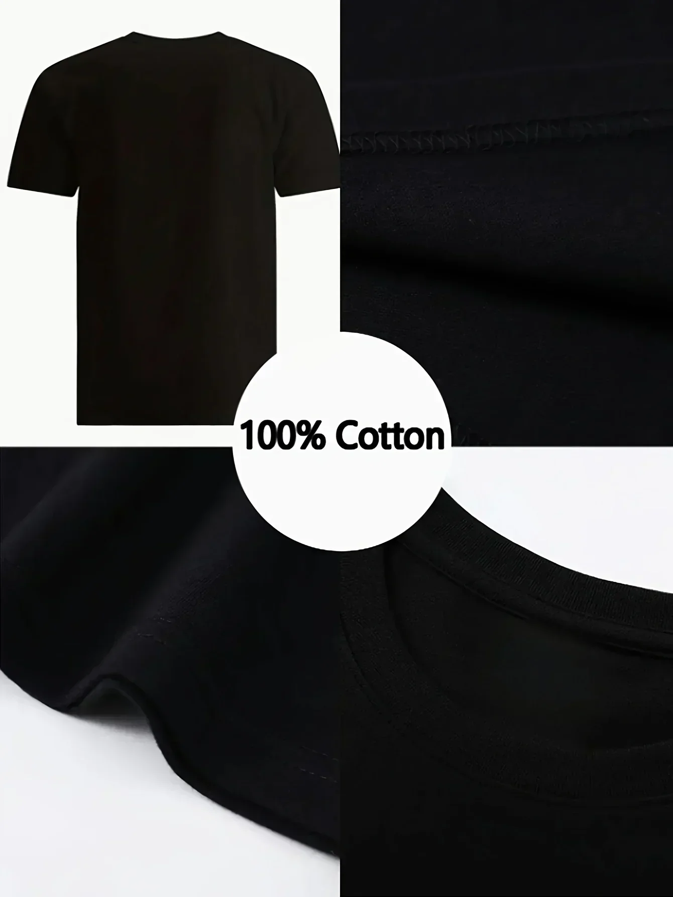 Katoenen T-shirt voor heren, casual herenshirt met streetstyle-print