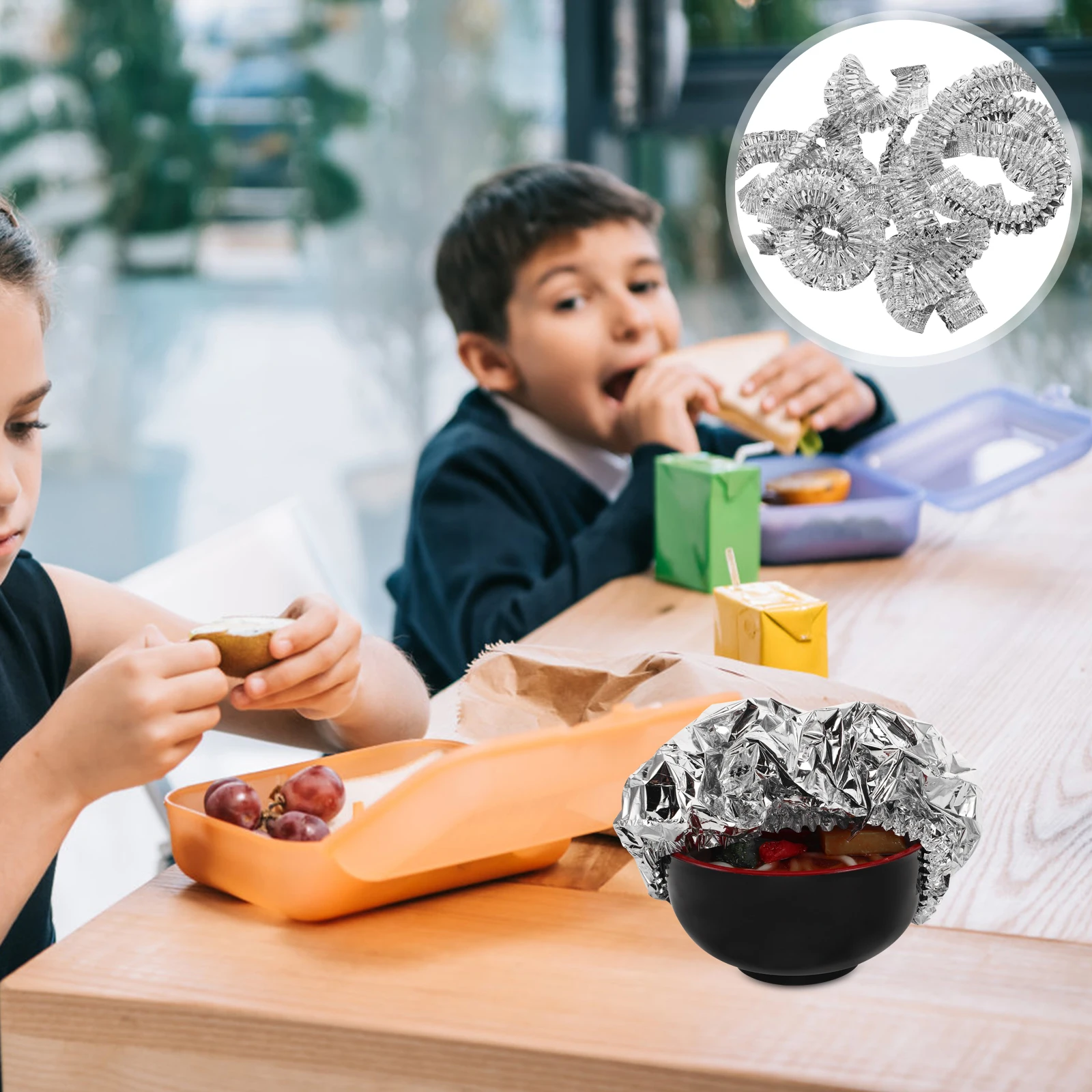 

50 Pcs Insulation Cover Covers for Dishes Aluminum Foil Bowl Food Storage Aluminium Film