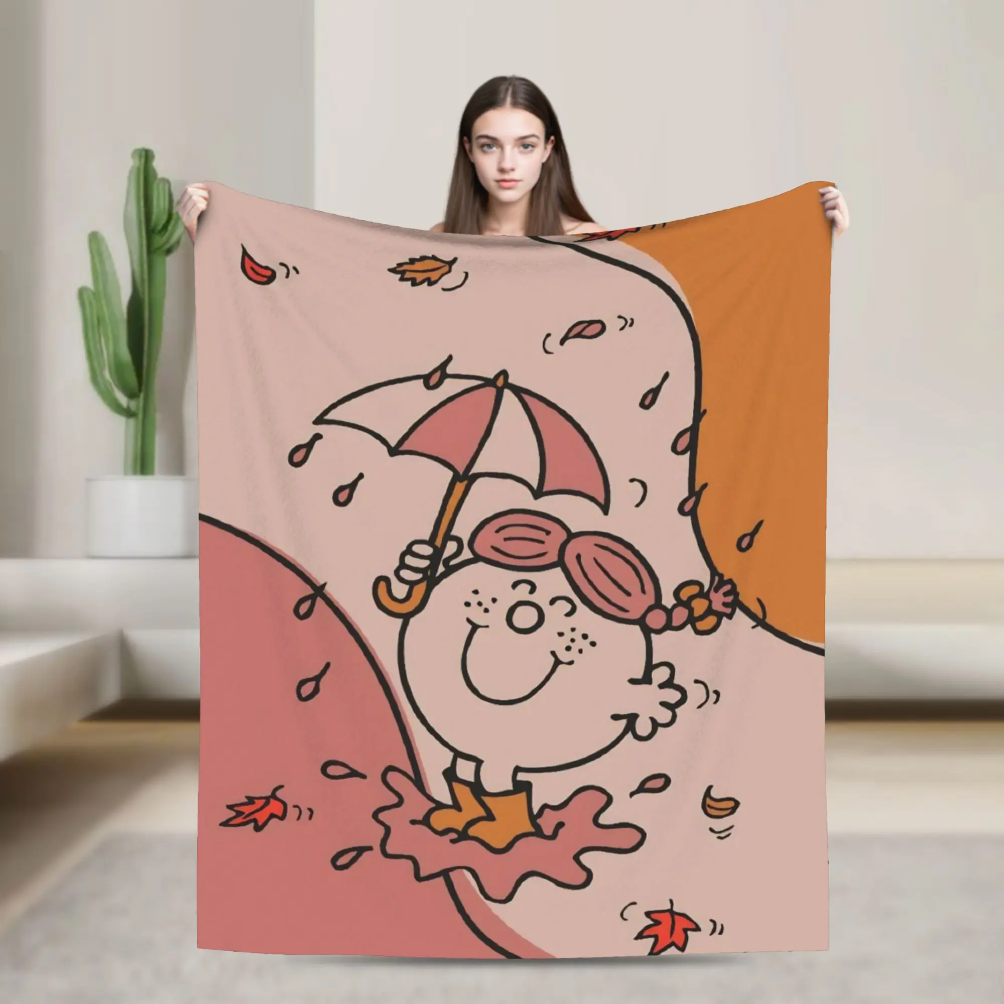 M-Mr M-Men L-Little M-Miss  Blankets Cartoon Flannel Funny Breathable Throw Blanket for Bedspread Summer,