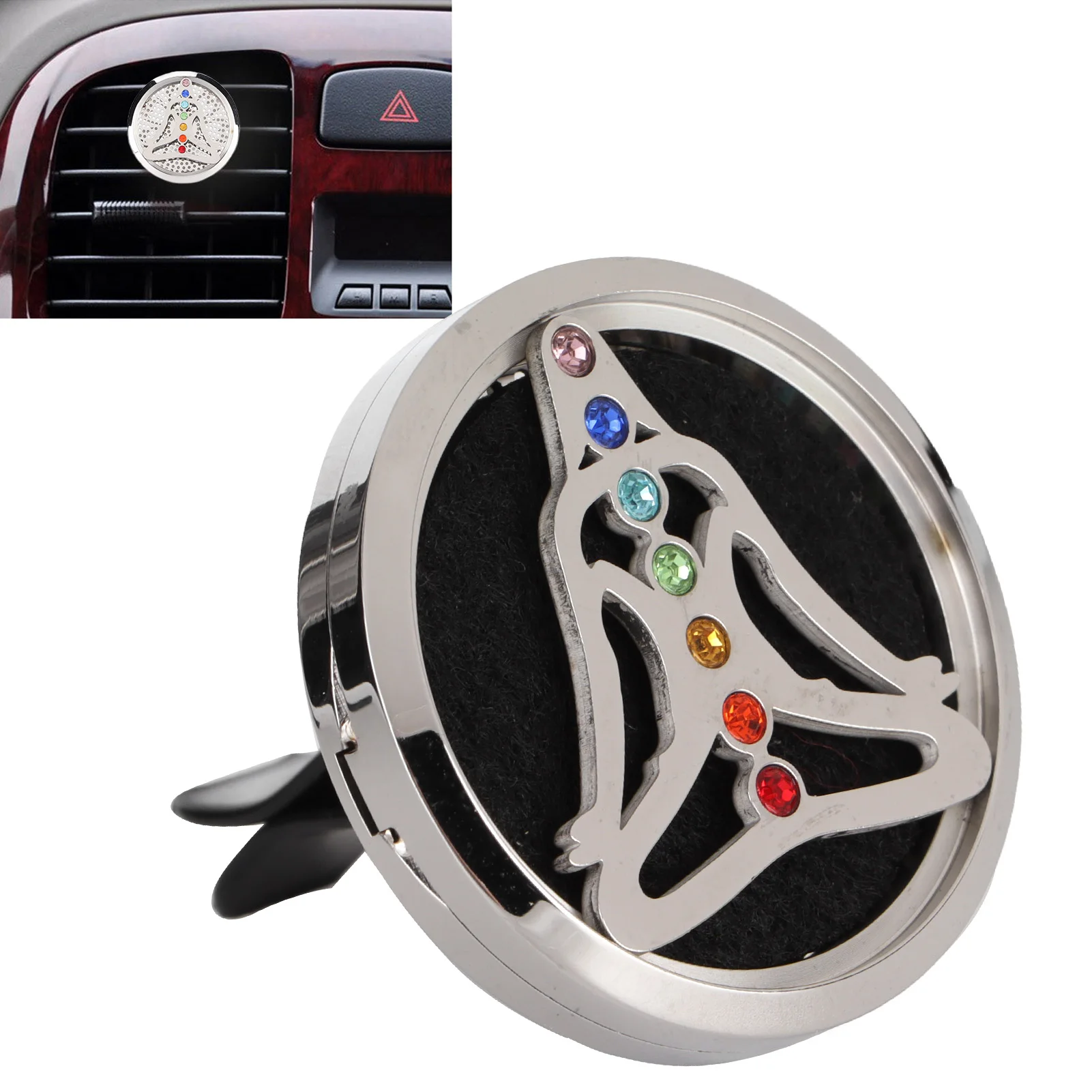 

Car Air Freshener Vent Clip Essential Oil Diffuser with Refill Pads Odor Eliminator for Home Office Auto Decor