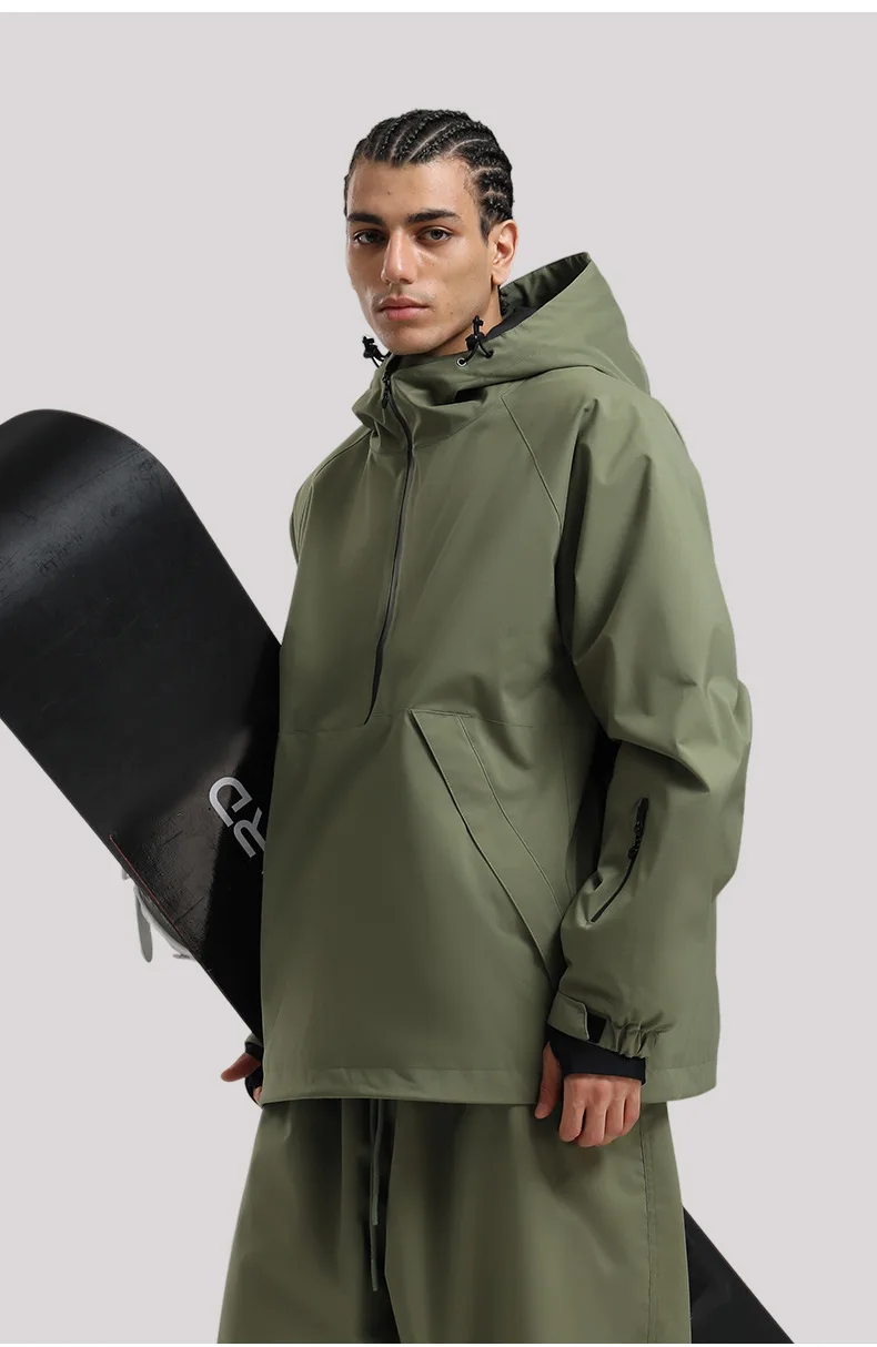Gsou Snow 2025, neue Unisex-Snowboardjacke, Kapuzenpullover, wasserdicht, atmungsaktiv, lockere Passform, professioneller Skianzug für Männer und Frauen – Detail 17