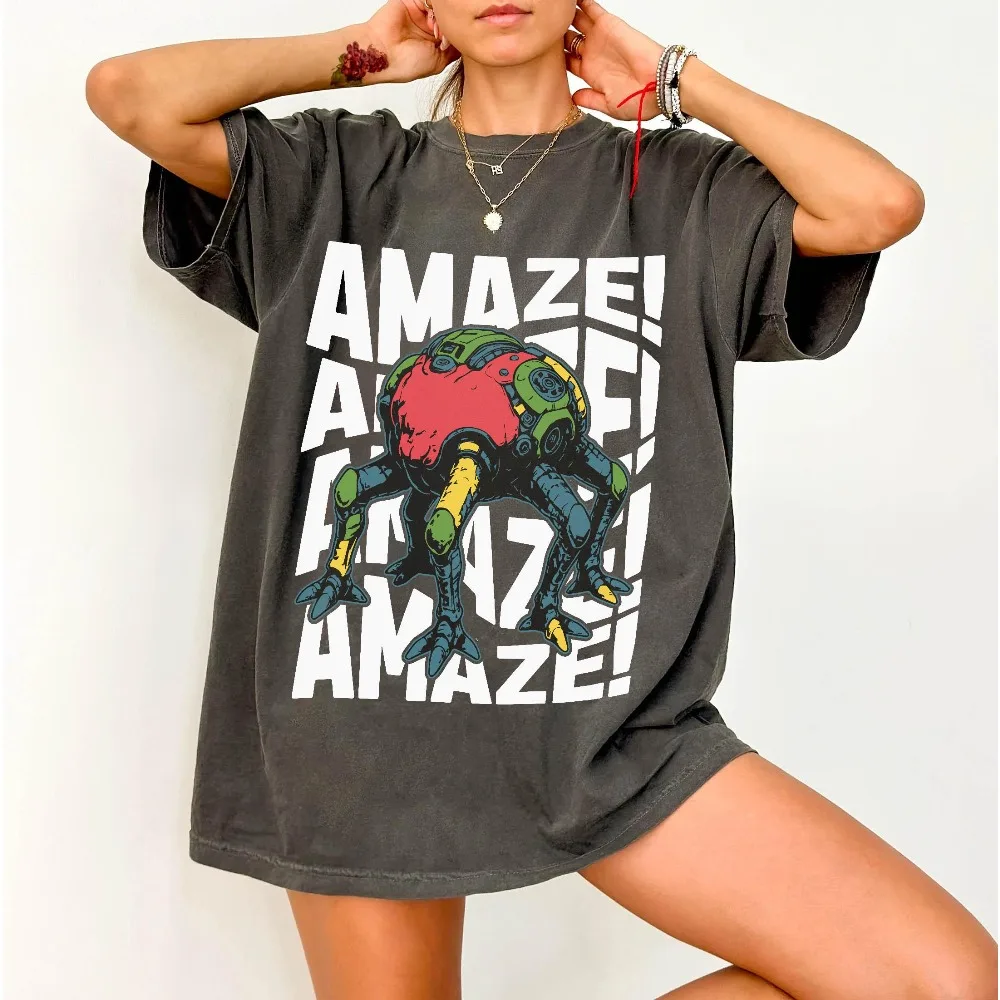 

AMAZE! Mechanical Beetle Printed T-shirt Women Men Gaming Trendy Cool Style Top Spring/Summer Loose Short Sleeve Unisex T-shirt