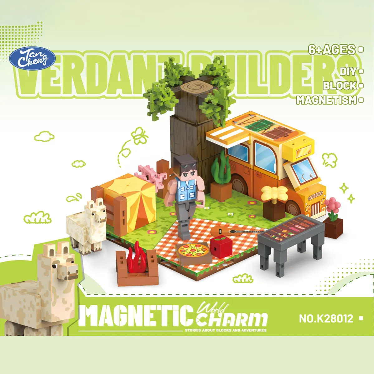 Minha Mundo Blocos de Construção Magnéticos Cena Animal, um brinquedo STEM para que as crianças aprendem e construir, um presente adequado tanto para meninos e meninas.