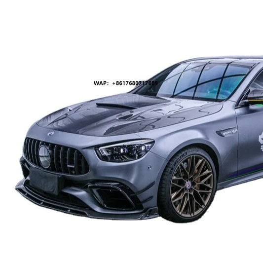 Auto Parts  Carbon Fiber Body Kit for  E63S E63s Carbon Fiber Front Scoop Diffuser Spoiler Carbon Fiber Hood