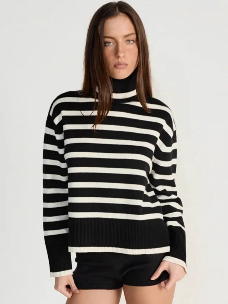

Turtleneck Sweater Women Fashion Simple 2025 Winter Pullover Jumper High Elastic Knitted Fall Tops Цветной Трикотажный Свитер