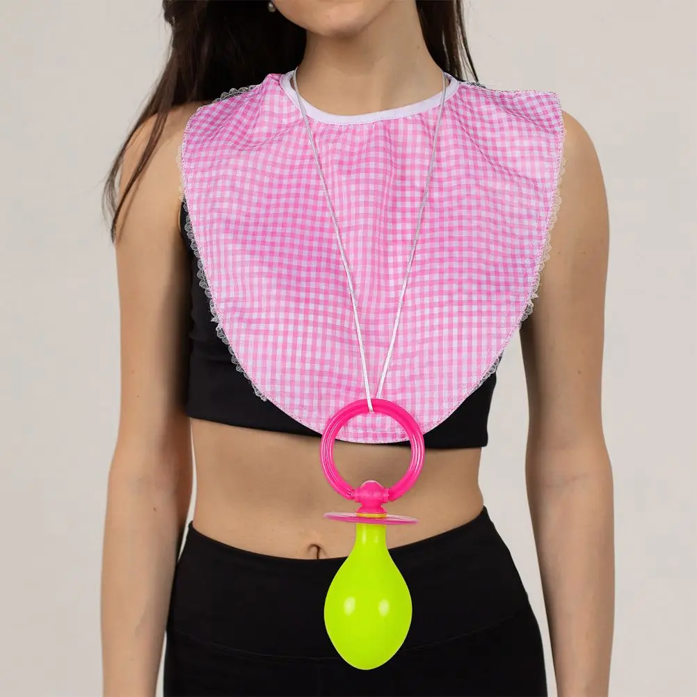 2 Pcs Large Fake Pacifier Cosplay Accessory Adult Baby Costume Size Prop Bottle Decorate