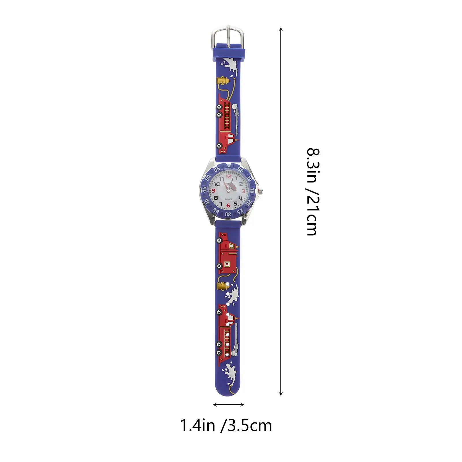 1Pcs Kids Waterproof Wristwatch Lovely Retro Cartoon Pattern Soft Silicone Band Smooth Gentle Fit School Outdoor Activity Use