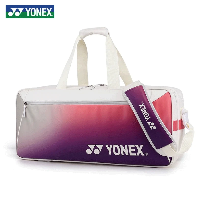 YONEX Echte Badminton-Tasche, PU, quadratischer Tennis-Rucksack, Outdoor-Sport-Handtasche, hält 6–8 Stück Schläger für Spieltraining