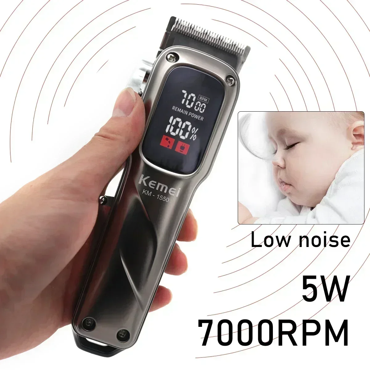 KEMEI Hair Clippers Km-1550 Km-2284 Design Hair Trimmer