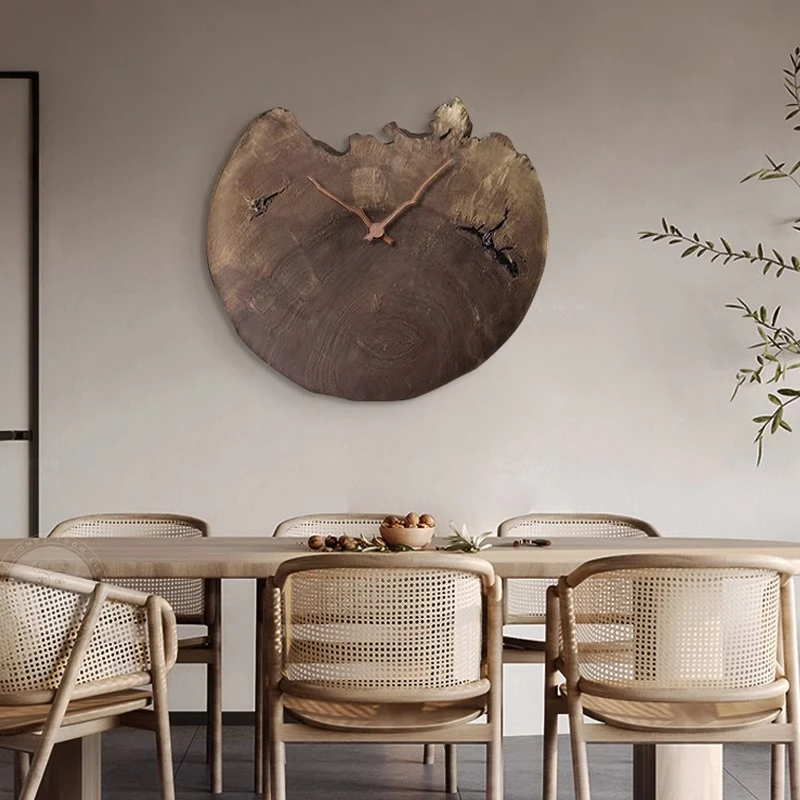 

Wabi Sabi Wind Living Room Decorative Wall Clock Fashion Creative Watch Wall Clock Restaurant
