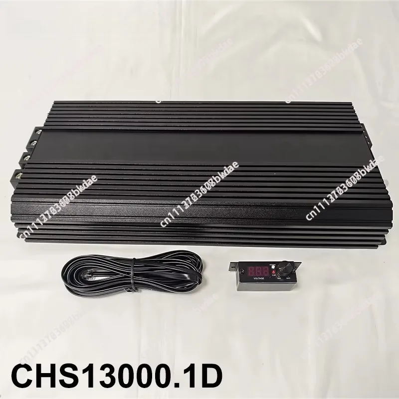 High-power car amplifier with digital display remote control, 13000w rms, mono amplifier, ideal for car audio systems