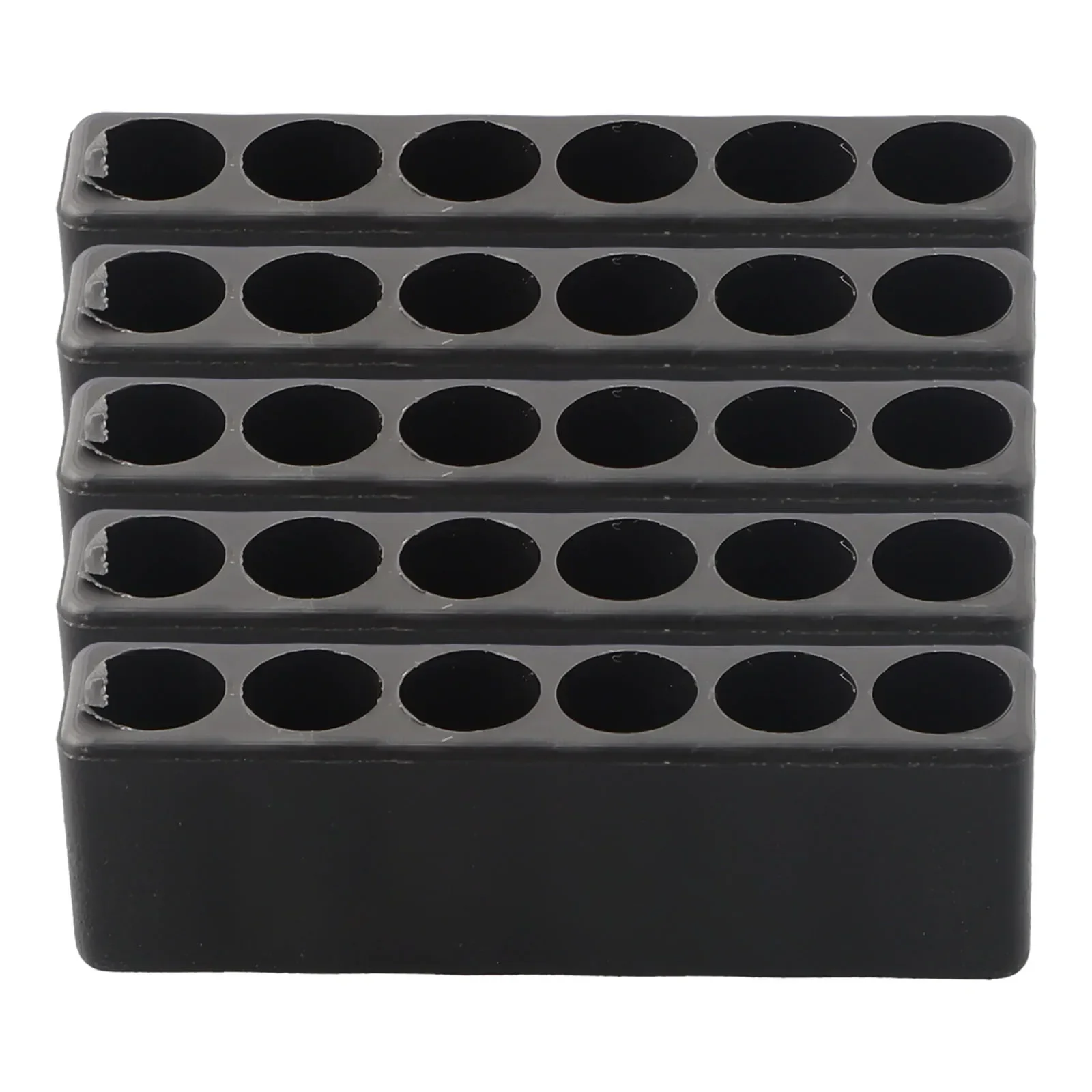 5 Pcs Bits Holder 6 Holes Screwdriver Bits Holder 1/4 Hex Shank Screwdriver Plastic Storage Drill Bits Stand Power Tools