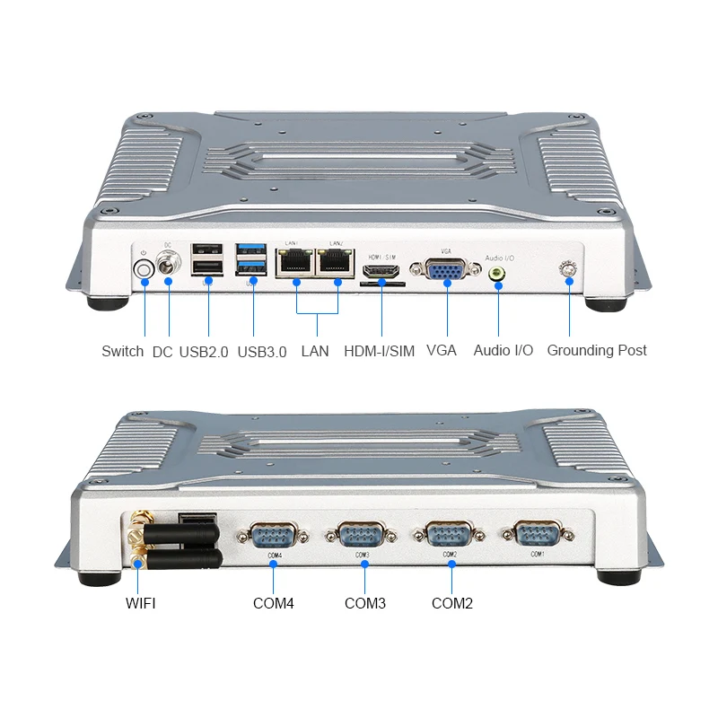 for RK3588 i3 i5 i7 Fanless Industrial Mini IPC Win 10 Linux Dual 4 LAN Router industrial Micro Computer