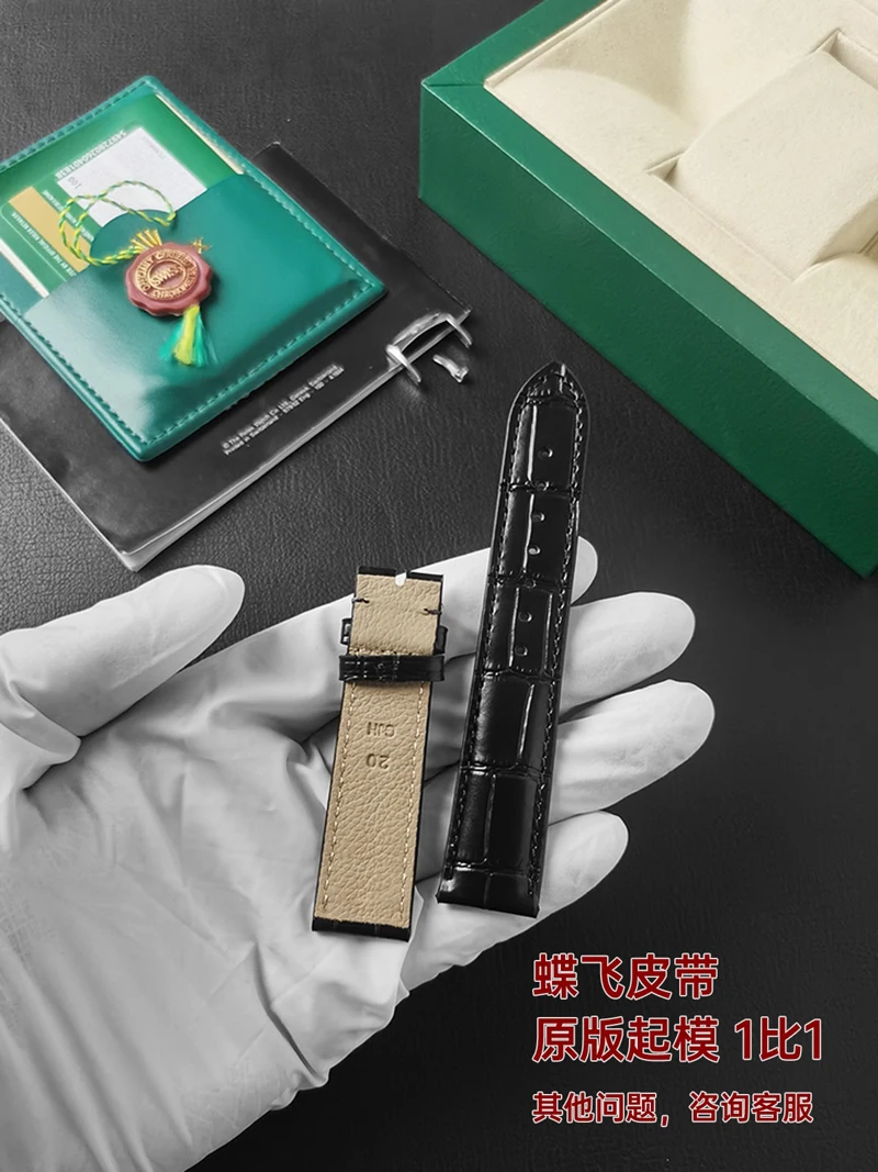 FUYIJIA Custom O-MEGA DE VILLE Original Watchbands 14MM×12MM 16MM×14MM 18MM×16MM 19MM×16MM 20MM×18MM Cowhide Strap Pin Buckle