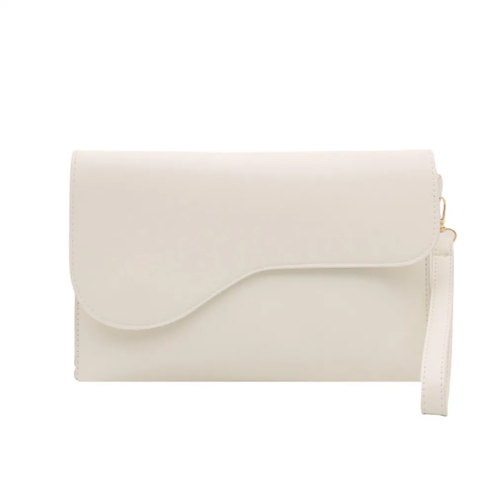 Simple Solid Color File Tote Bag Office PU Leather Briefcase Business Casual Document Handbag Travel