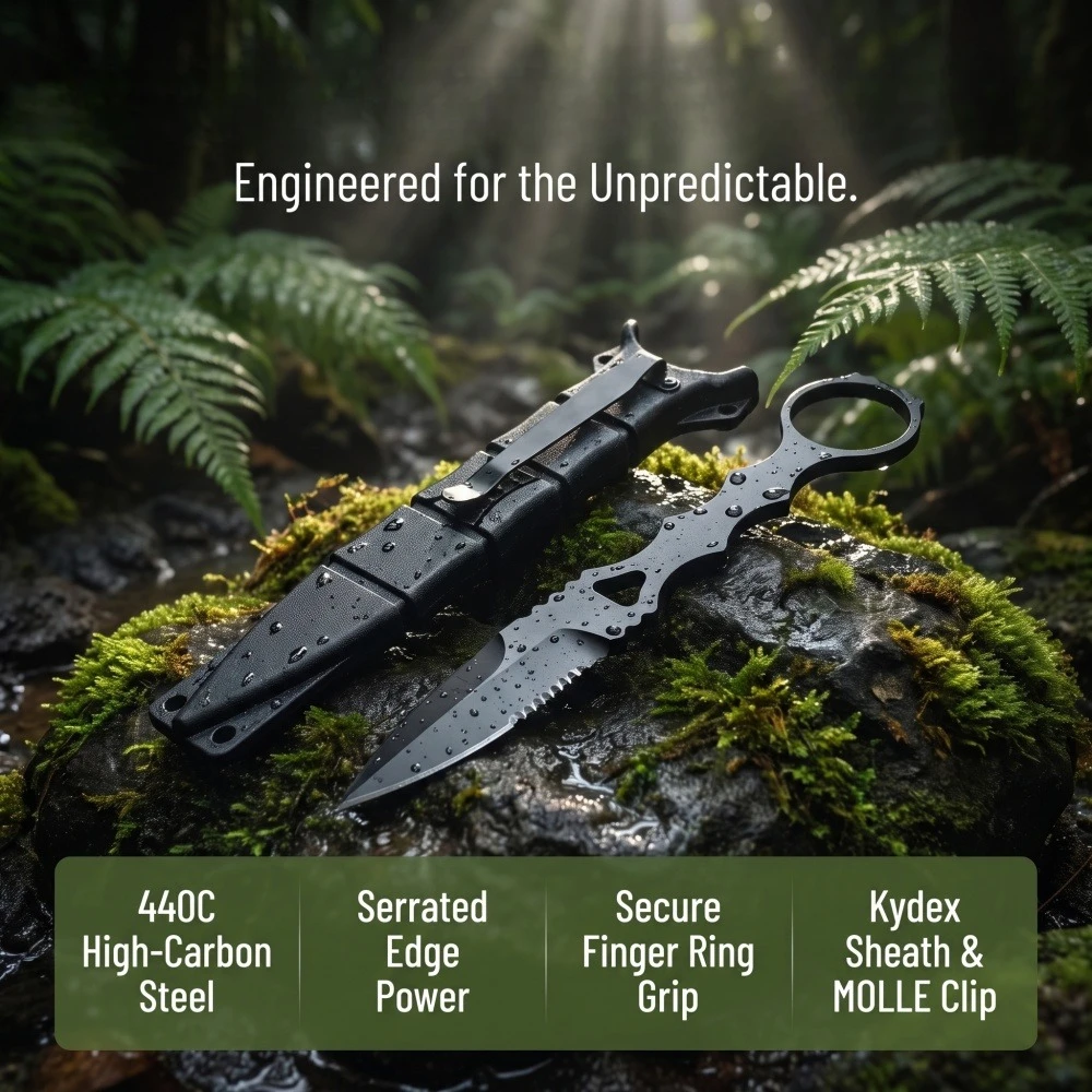 176 All Steel Wilderness Adventure Climbing Picnic Utility Cutter Hiking Fishing Portable Fixed Knife Outdoor EDC Knives Gifts