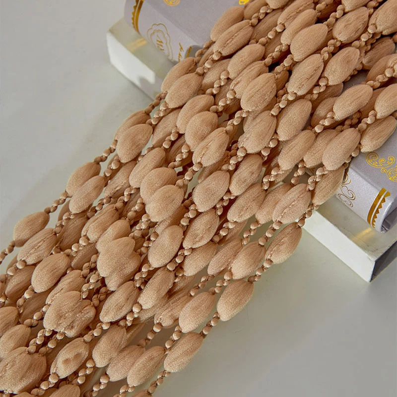 1PC 1×2m Beaded Tassel Door Panel Linear Fly Screen Light Transmission Room Window Curtains Decoration Accessory