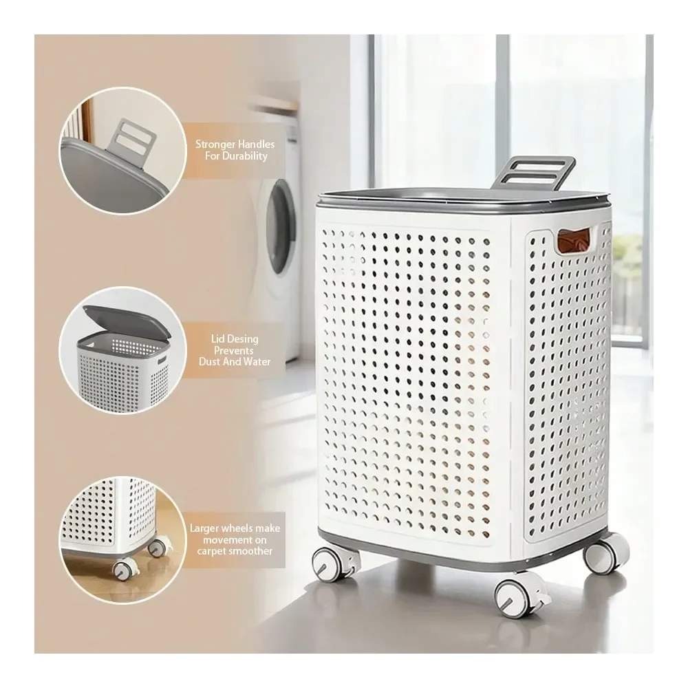 

Laundry Baskets Organization Storage Organization Large Foldable Wheeled Laundry Basket Multiple Sizes Available Without Lid Fau