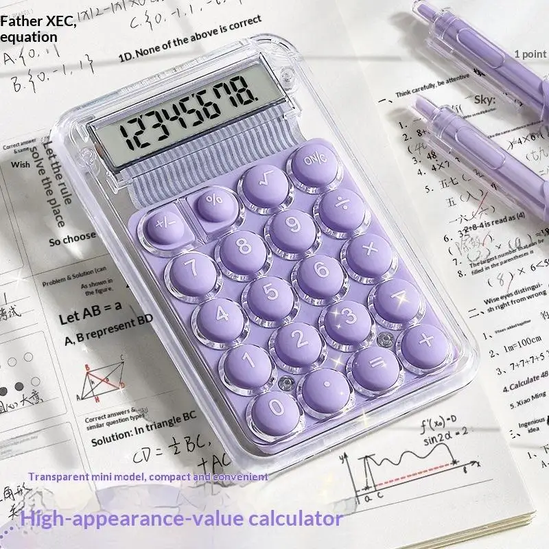 New ABS Calculator Stationery Mini Candy Color Calculator Multifunctional Learning Supplies Electronic Calculator 1PC