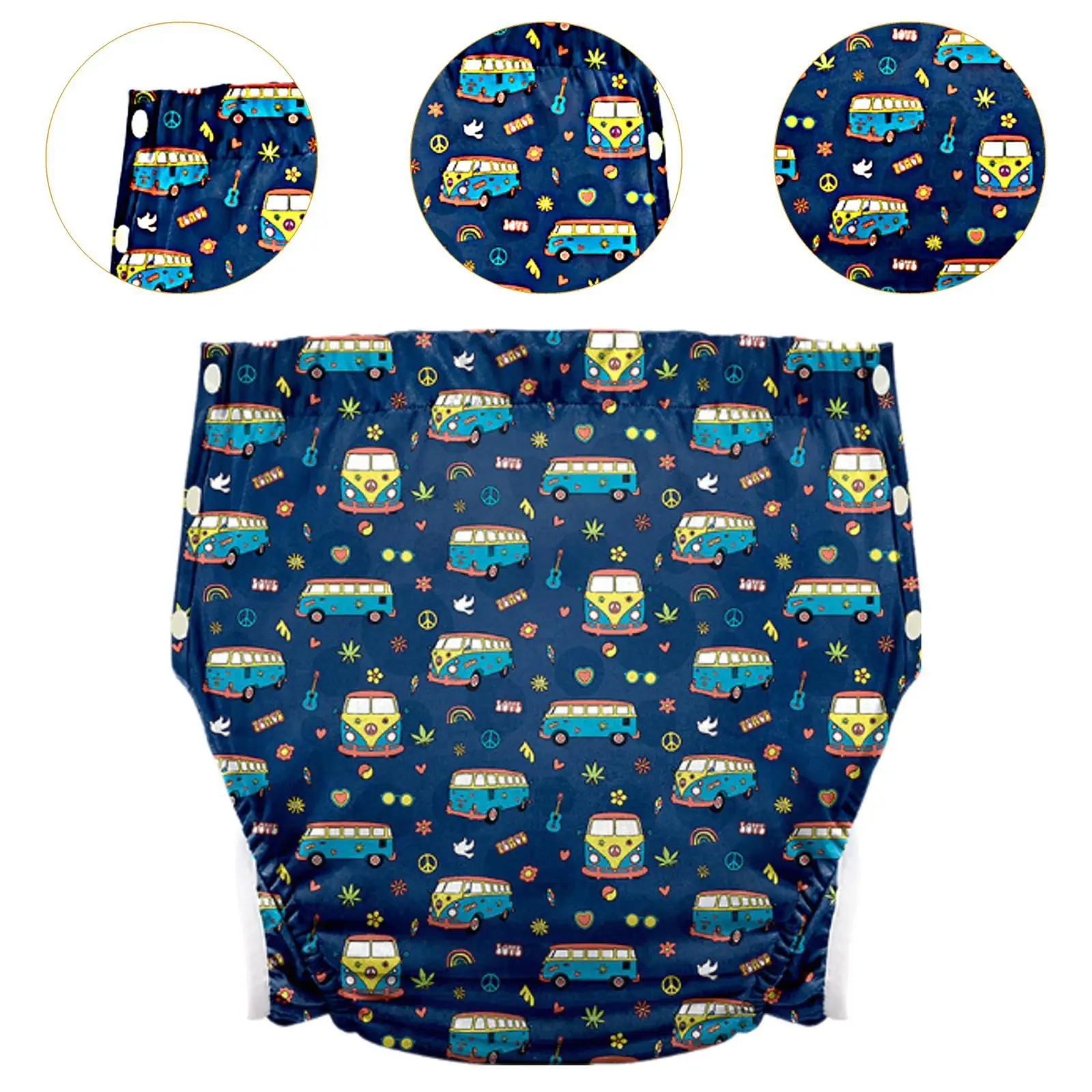 ملابس داخلية سلس البول للبالغين قابلة للغسل وإعادة الاستخدام وإبزيم جانبي قابل للتعديل لكبار السن #5