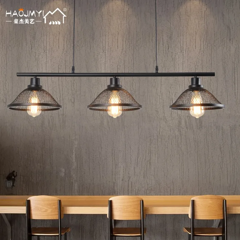 Nordic Creative Three Headed Restaurant Dining Room Loft Pendant Light, Modern, Simple