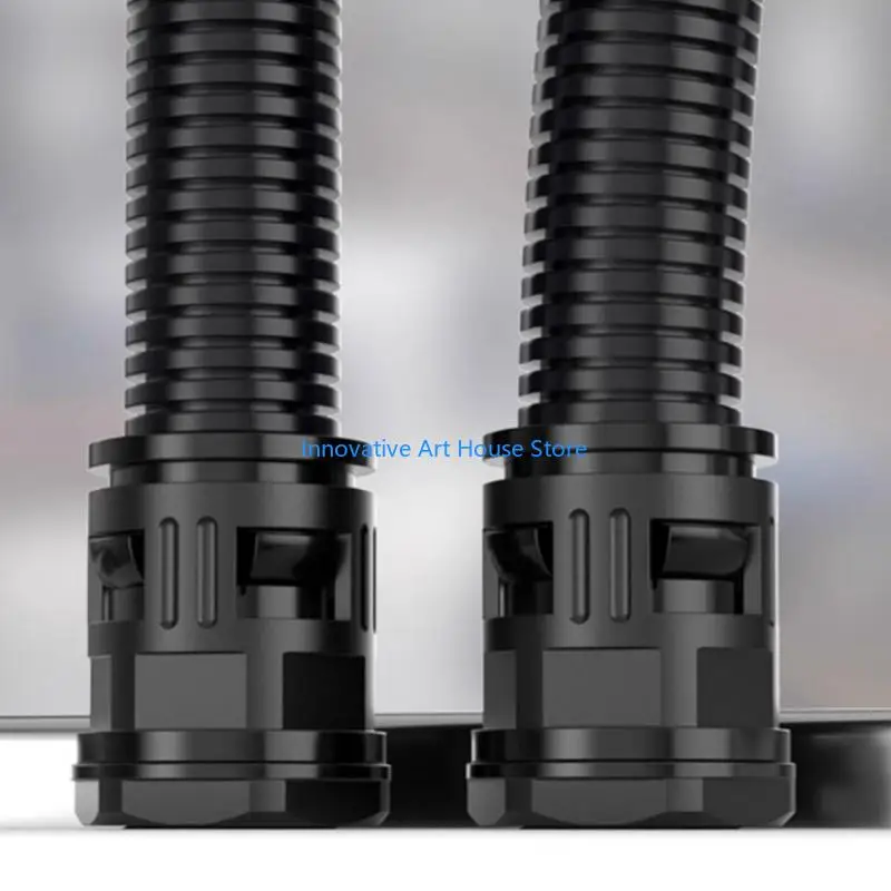 E1PC Nylon Corrugated Conduit Connectors, Push‑In Locking Cable Gland for Install