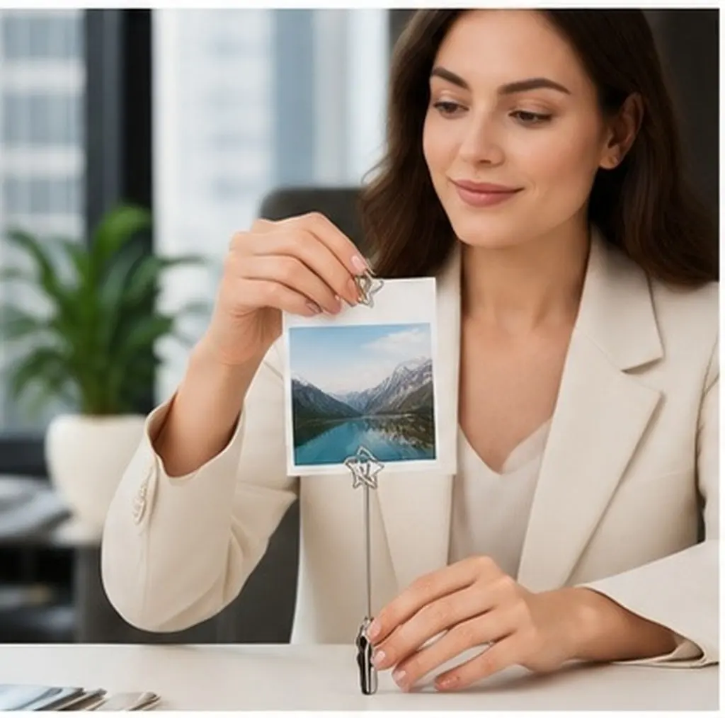 10pcs Double-Ended Photo Memo Holder for Desk, Office, Wedding, Birthday, Graduation & Party Display