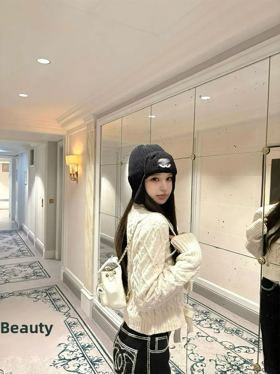 Good Morning Fan Fan Micro Sweet Skiing Small Fraance Knitted Cardigan Slim ort Sweater Women Winter Anti-Aging Top