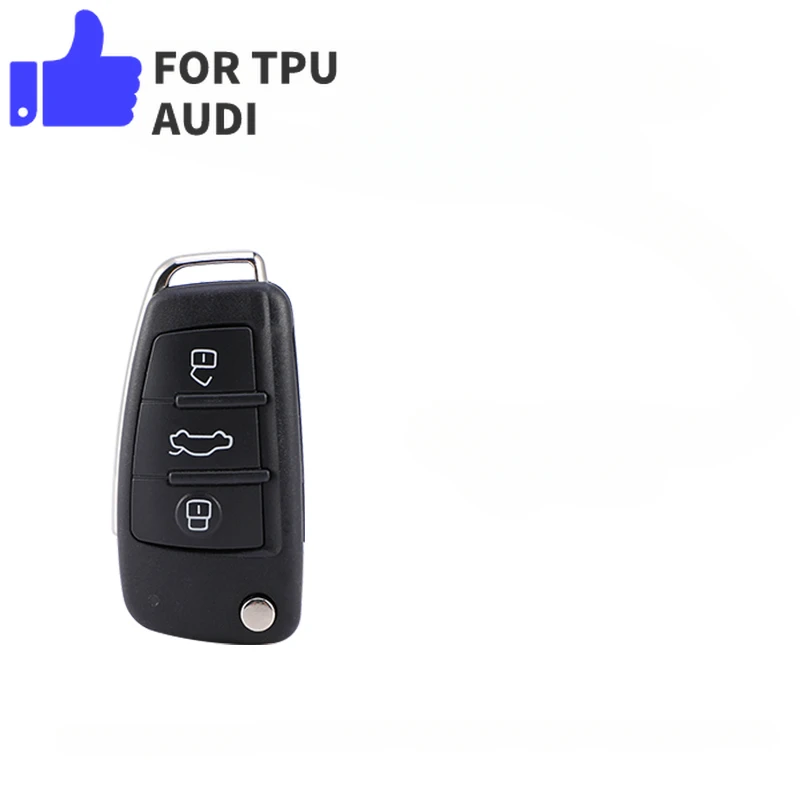 Transparent TPU Car Remote Key Case Cover for Audi A1 A3 A4 A5 Q3 Q7 C5 C6 8L 8P B6 B7 B8 RS3 TT 8V S3 RS Sline R8 S6