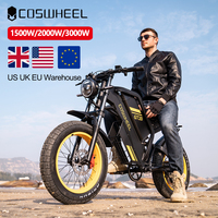 Coswheel Electric Bike GT20 1500W 48V 25AH Mountain Bike Off-Road Motorcycle Electric bike For Adult 20 Inch Fat Tire E Bike