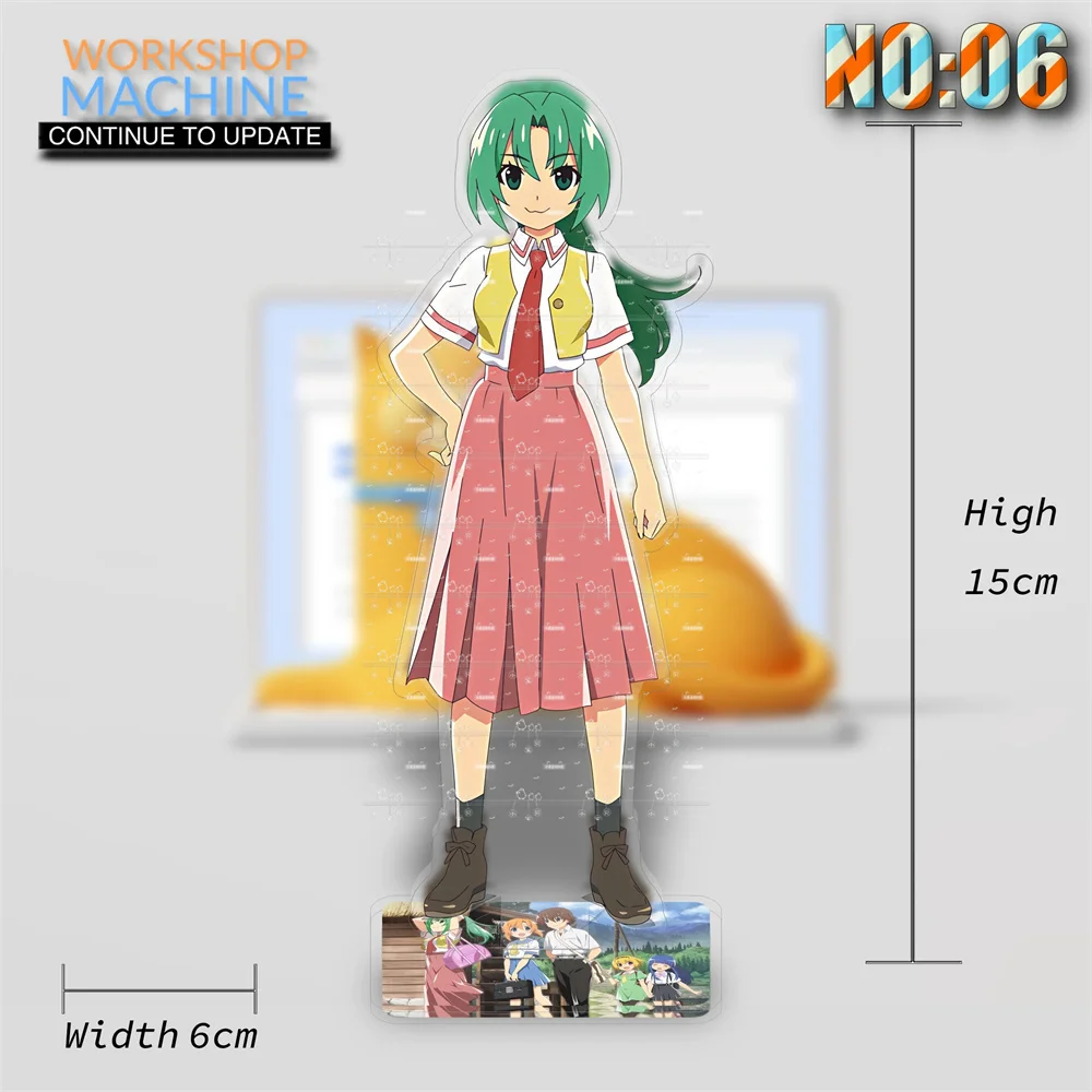 Fashion Anime Fans Gifts Higurashi When They Cry HD Characters Acrylic Stand Model Plate Desk Ornaments Collect  Series 15cm