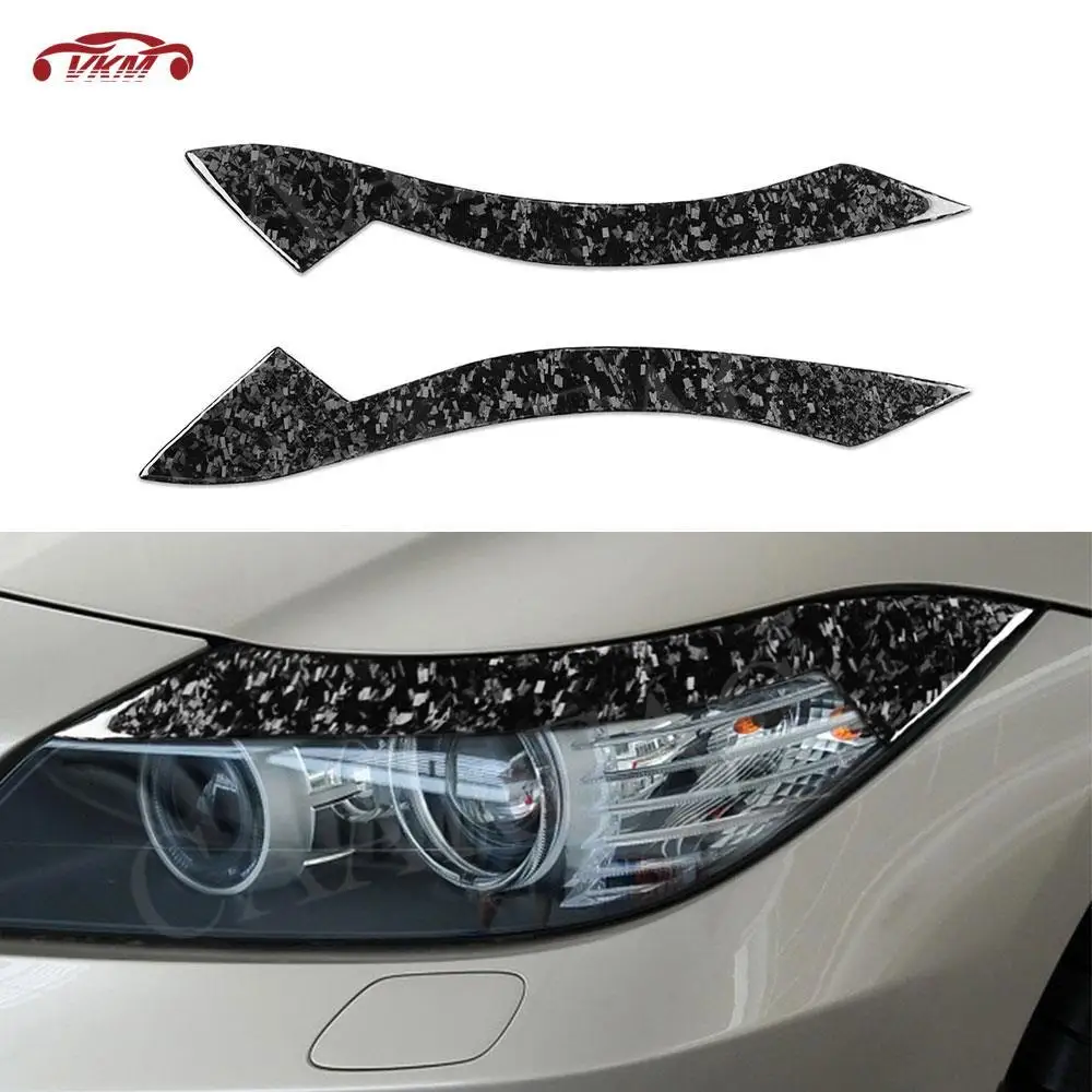 

Front Bumper Eyelids Eyebrow Headlight Covers for BMW 5 Series E39 1997-2003 Forged Carbon Fiber Car Styling