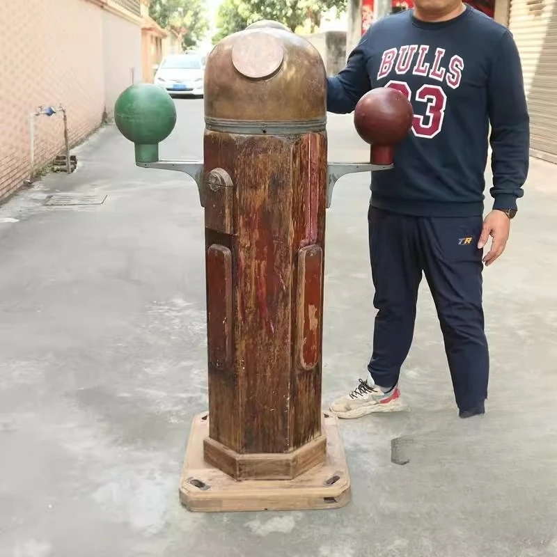 

Magnetic compass Copper shell Teak column Nautical compass Brass shell Vintage nostalgic collection ornament