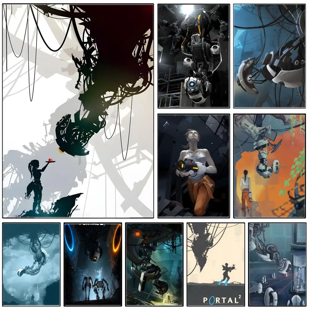 Adventure Game P-Portal Poster  Self-adhesive Art Waterproof Paper Sticker Coffee House Bar Room Wall Decor