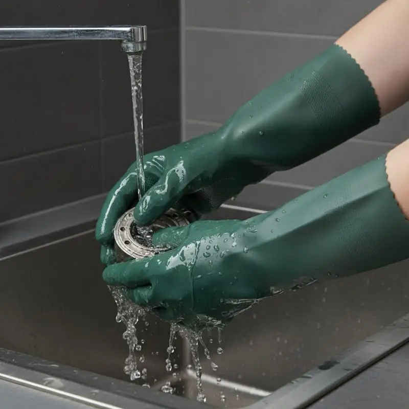 Industrial Impregnated Anti-corrosion Labor Gloves, Waterproof Oil Acid Alkali Resistant Anti-slip Safety Work Protective Glove