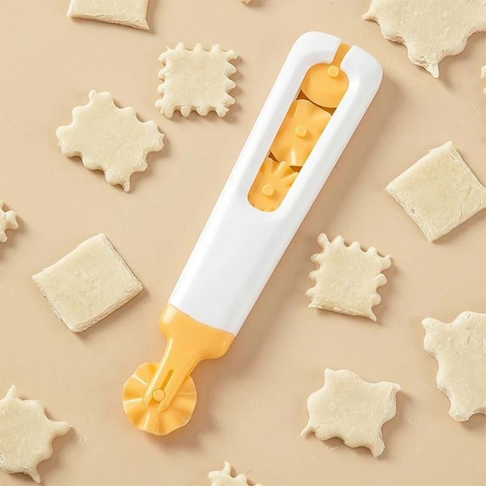 Dumplings Biscuit Roller Cutter Cookie Round Rolling Cutting Blade Dough Circle Wheel for Pizza Pastry Pie Crust Baking Tools