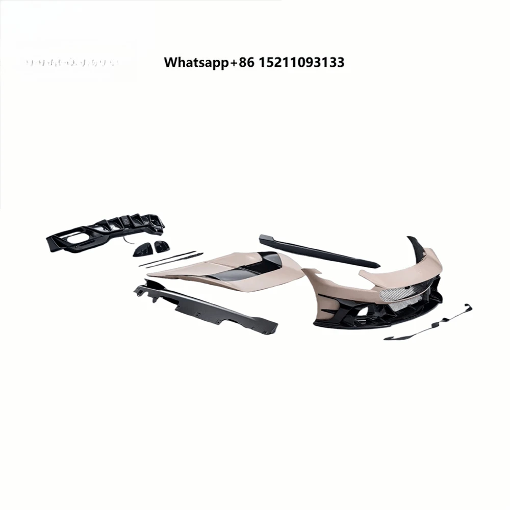 Dry Carbon Fiber Body KitRoma Upgrade MSY Style Front Bumper Rear Diffuser Hood Spoiler Auto Parts