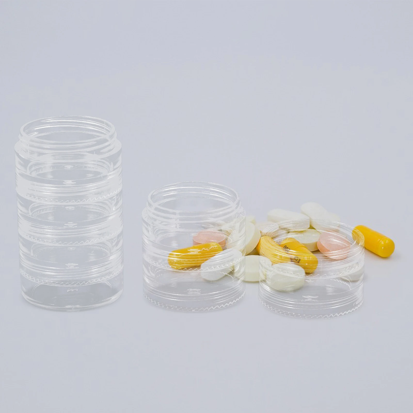 

2PCS Pill Organizer Storage Box Large Capacity 7 Day Weekly Dispenser Travel Kit Medicine Case for Home Office Travel Daily Use