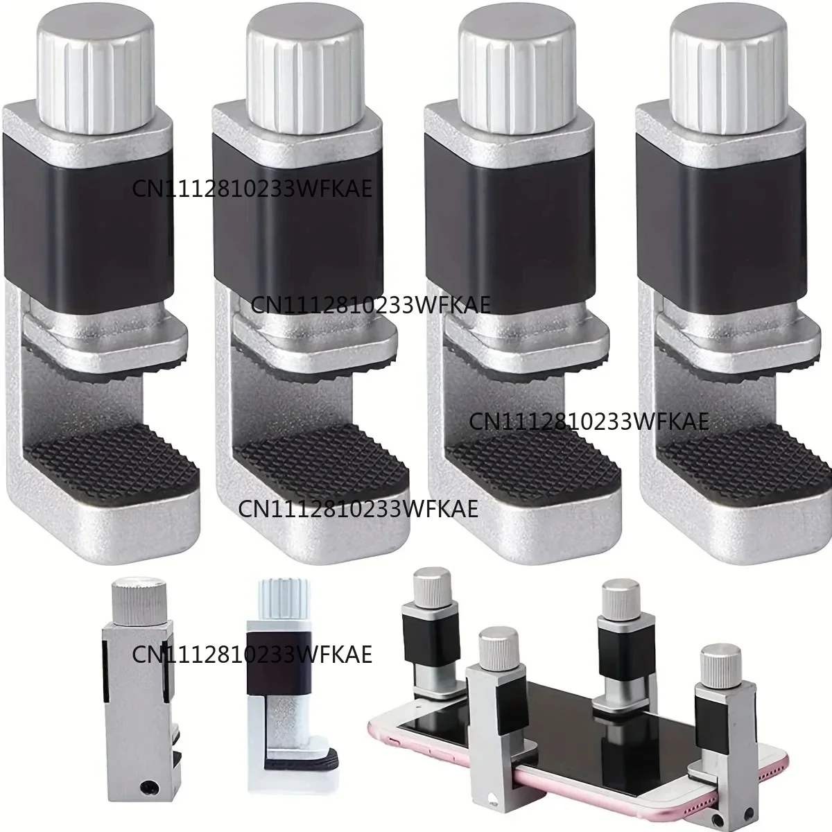 4PCS Phone Repair Clamps, Adjustable CellPhone Screen Refurbish Tools, Screen Fastening Clamps Securing Clip Fixture Tools