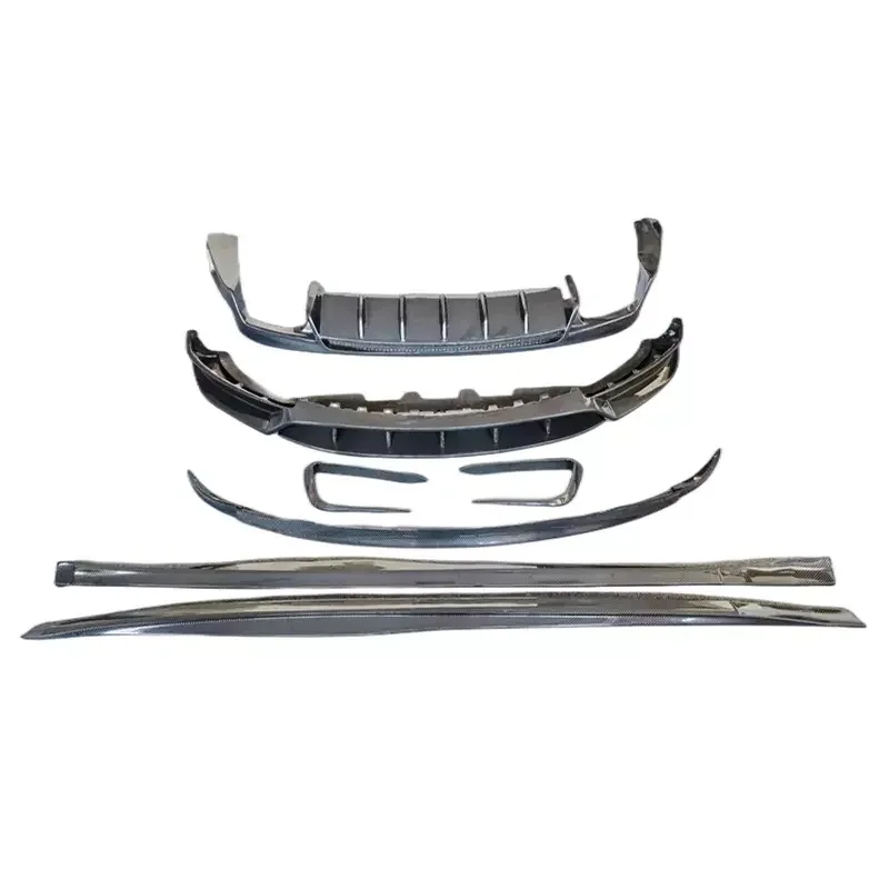 

LD Style Carbon Fiber Front Lip Edge Rear Lip Rear Diffuser Side Skirt Spoiler Car Body Kit for Levante