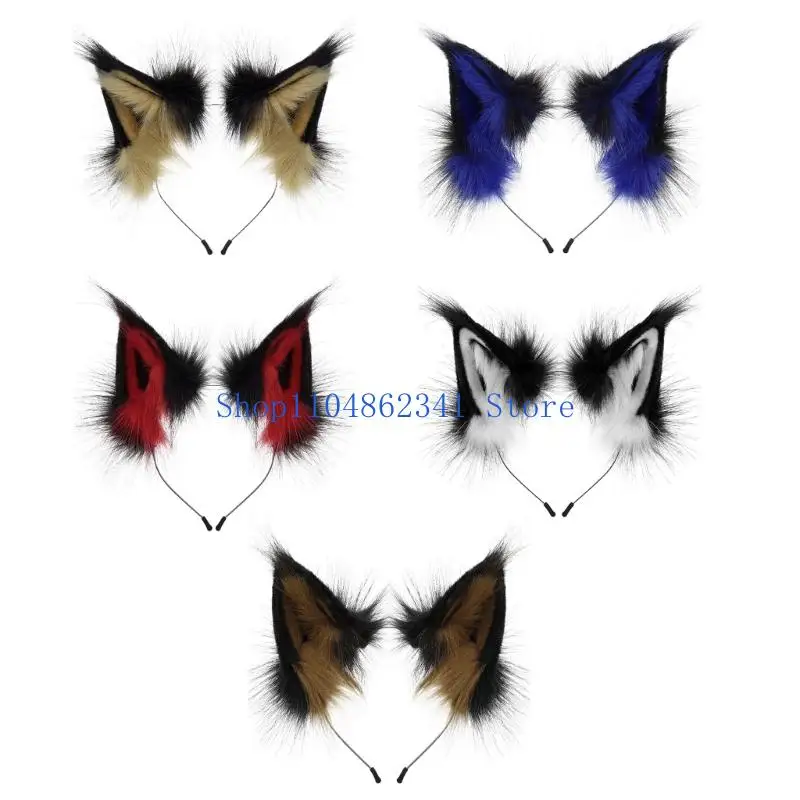 5ASD Cats Foxes Fux Furx Earbellino Canda per capelli per le orecchie Halloween per il cosplay Halloween